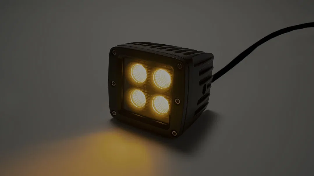 77916 – SOUTHERN TRU Driving/ Fog Light, LED Bulb 2 Inch Cube 12 Watt White/ 6 Watt Amber 1.3 Amp Draw 8 Degree Spot ...